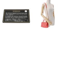 CHANEL Matelasse XXS Salmon Pink Champagne AS2215 Women's Caviar Skin Handbag