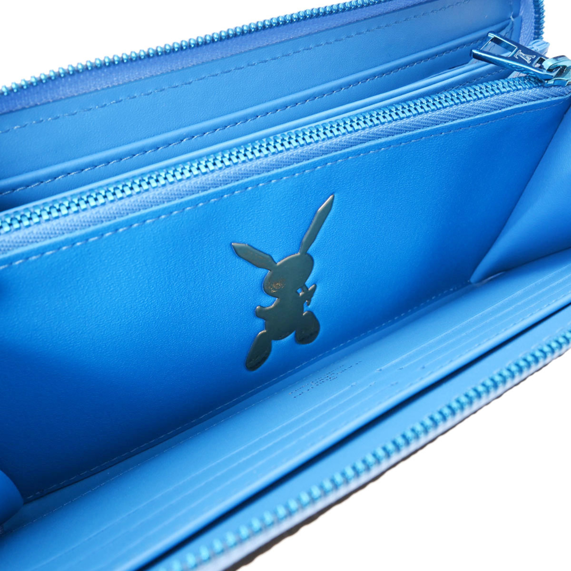 LOUIS VUITTON Masters Collection Rubens Zippy Wallet Blue M64603 Unisex Leather Long