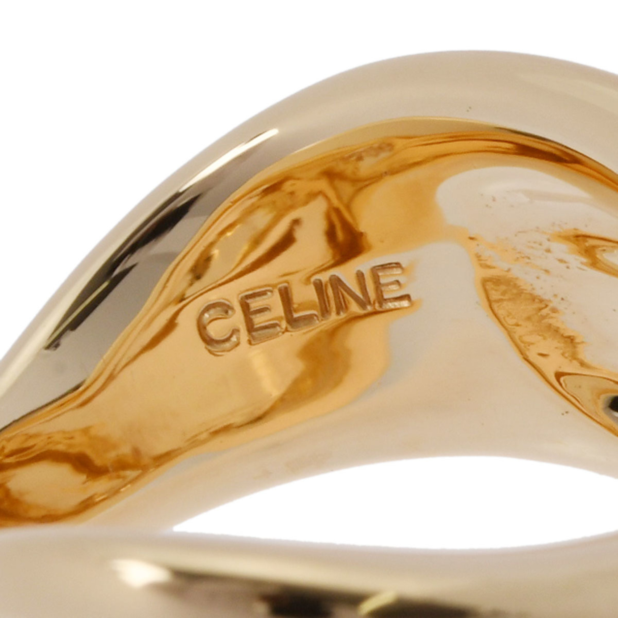 CELINE Celine Double Motif #11 No. 11 Women's K18 Yellow Gold Ring