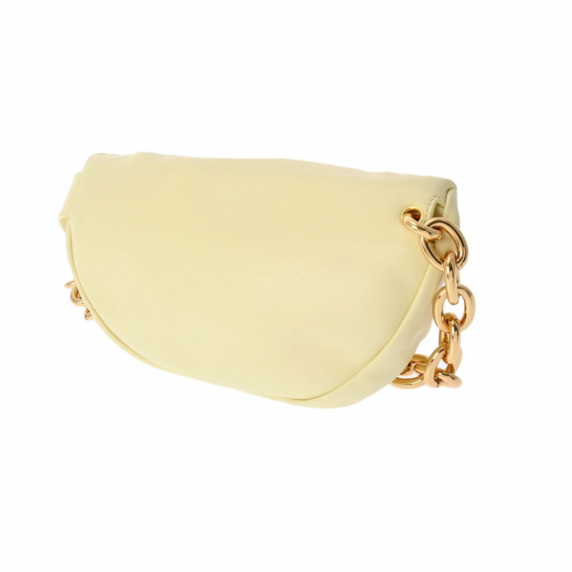 BOTTEGAVENETA Bottega Veneta The Chain Pouch Cream 651445 Women's Leather Shoulder Bag