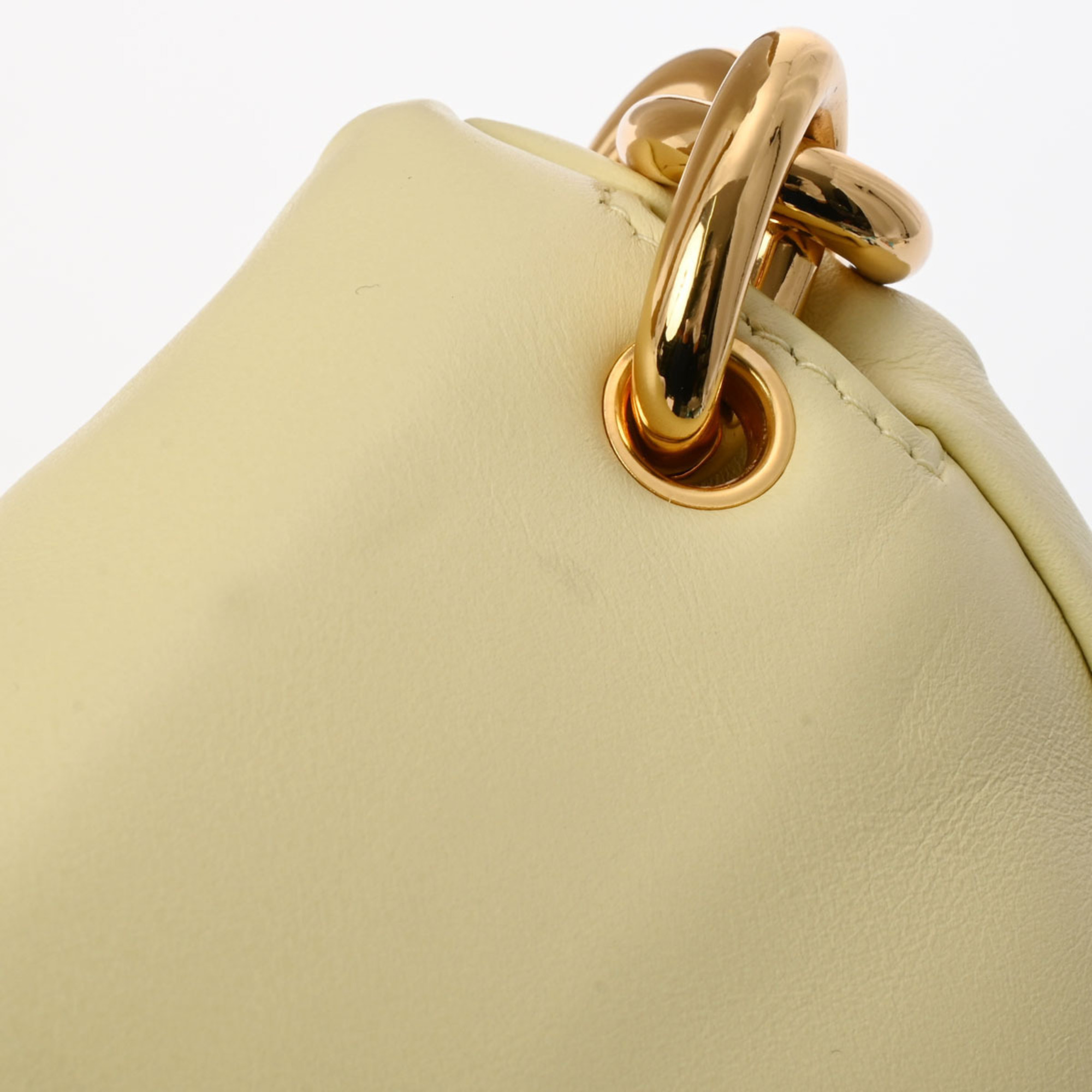 BOTTEGAVENETA Bottega Veneta The Chain Pouch Cream 651445 Women's Leather Shoulder Bag