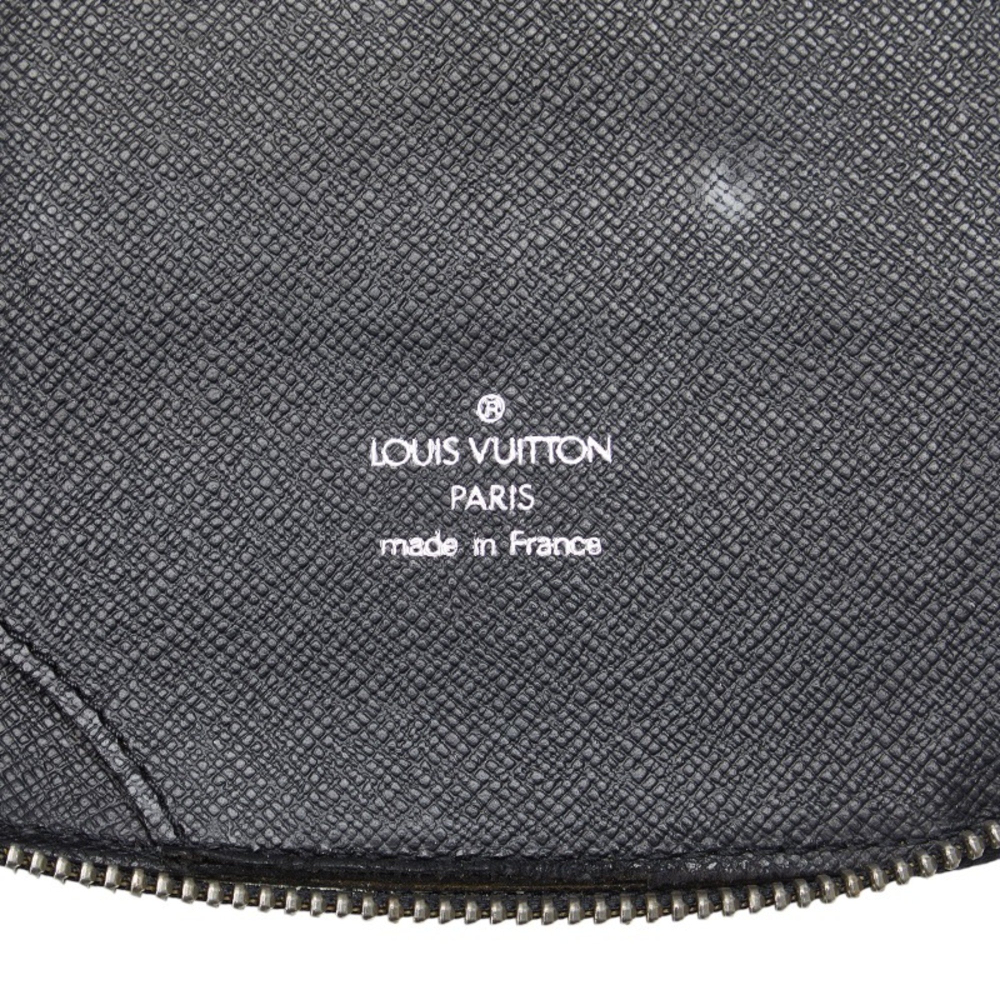 Louis Vuitton Taiga Organizer Ator Round Long Wallet Multi Case M30652 Ardoise Black Leather Men's LOUIS VUITTON