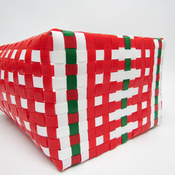 Marni Flower Cafe Basket Bag Women's Polypropylene Handbag Multi-color,Red Color