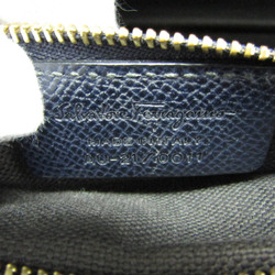 Salvatore Ferragamo Vara AU-21 0011 Women's Leather Shoulder Bag Navy