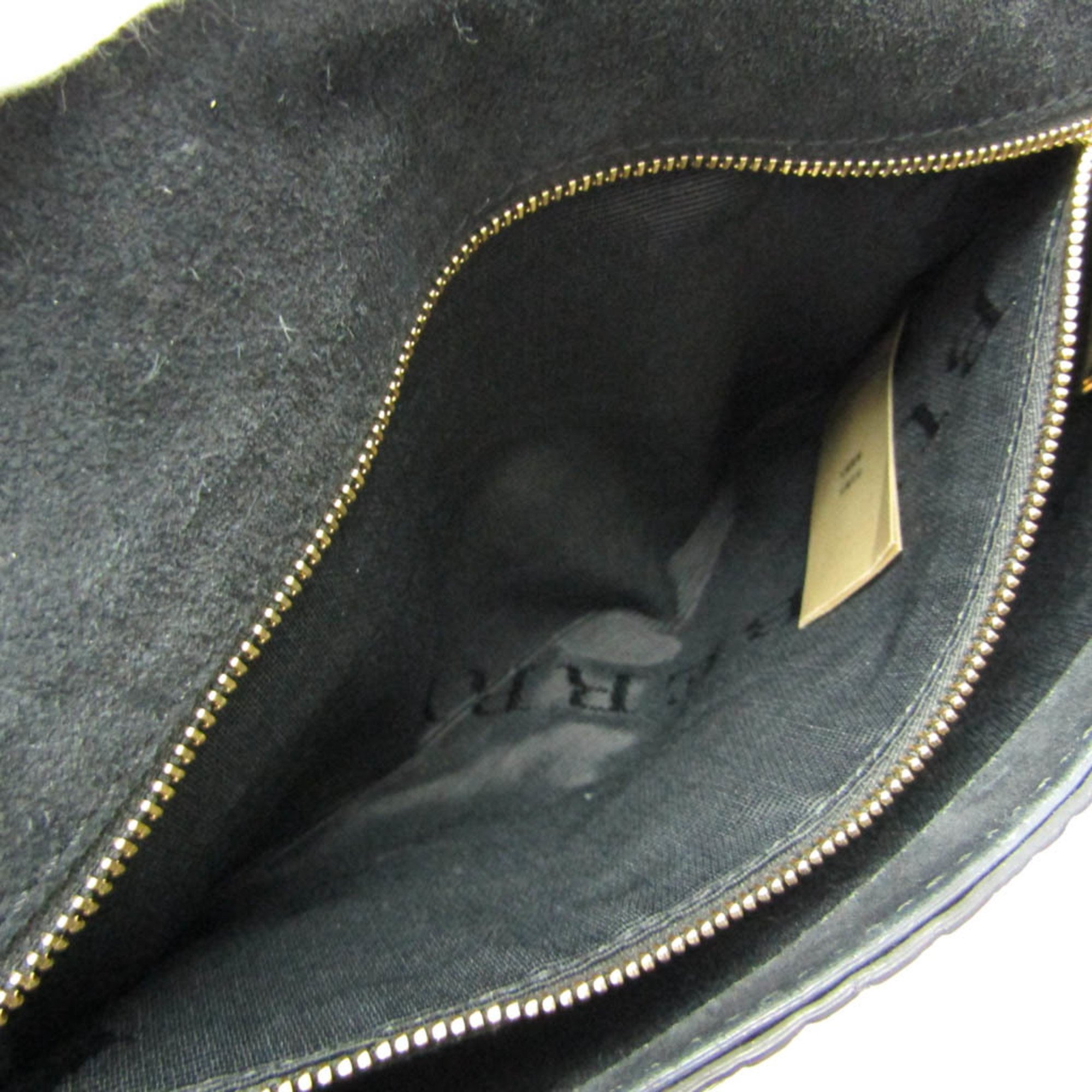 Burberry 3904112 Women's Leather Shoulder Bag Black