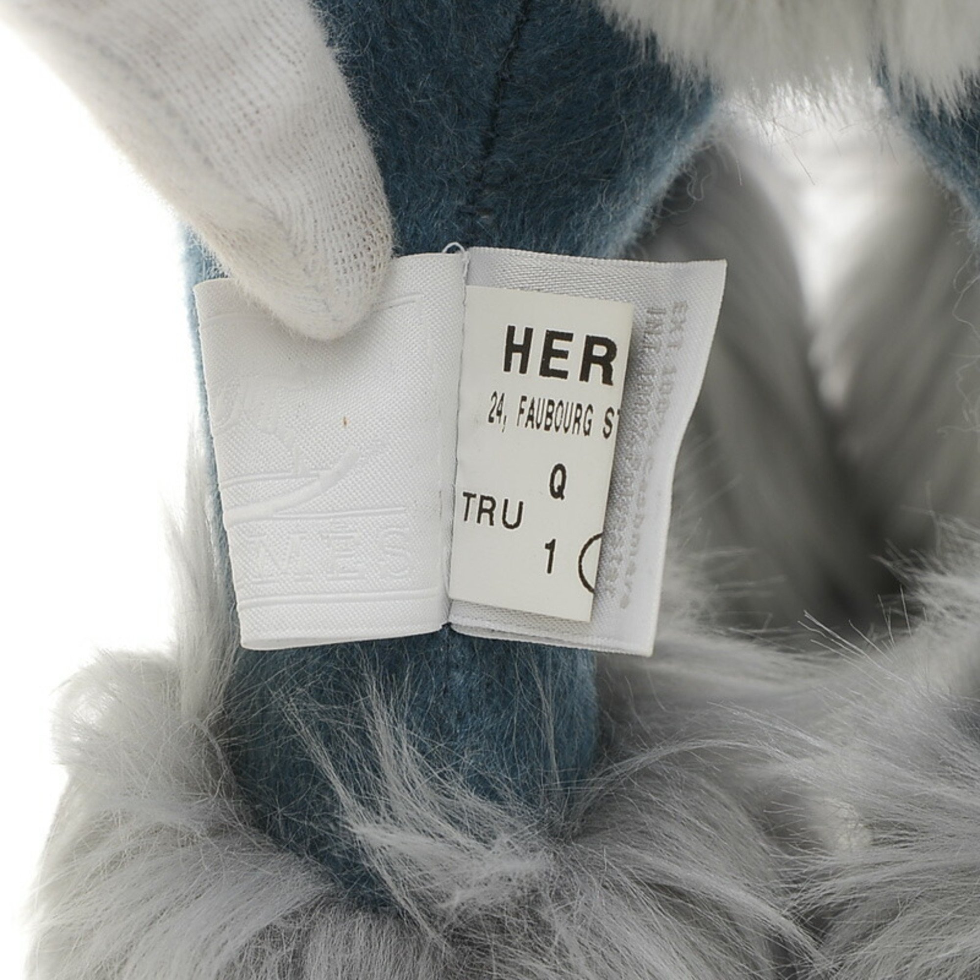 Hermes Hermie PPM Horse Plush Cashmere Polyester Blue
