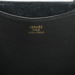Hermes in the Loop 18 Handbag Taurillon Clemence Swift Black B engraved