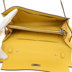 Hermes Kelly To Go Evercolor Jaune Ambre B engraved
