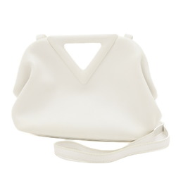 Bottega Veneta Triangle Handle 2Way Shoulder Bag Leather Chalk 658476
