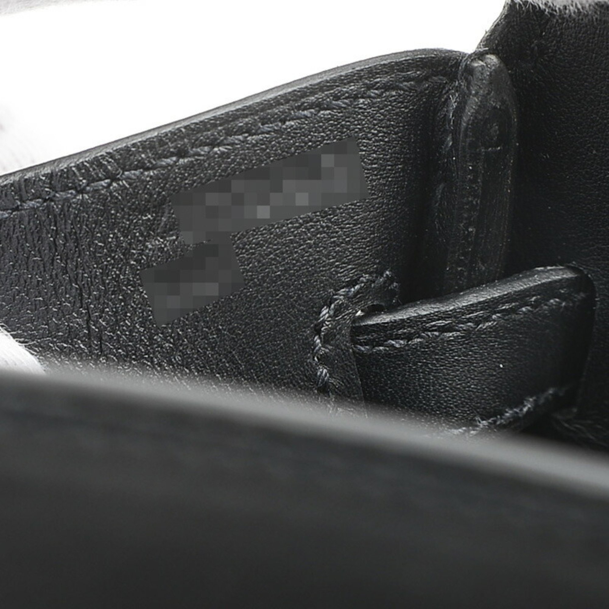 Hermes Birkin 25 Handbag Shadow Swift Black Z engraved