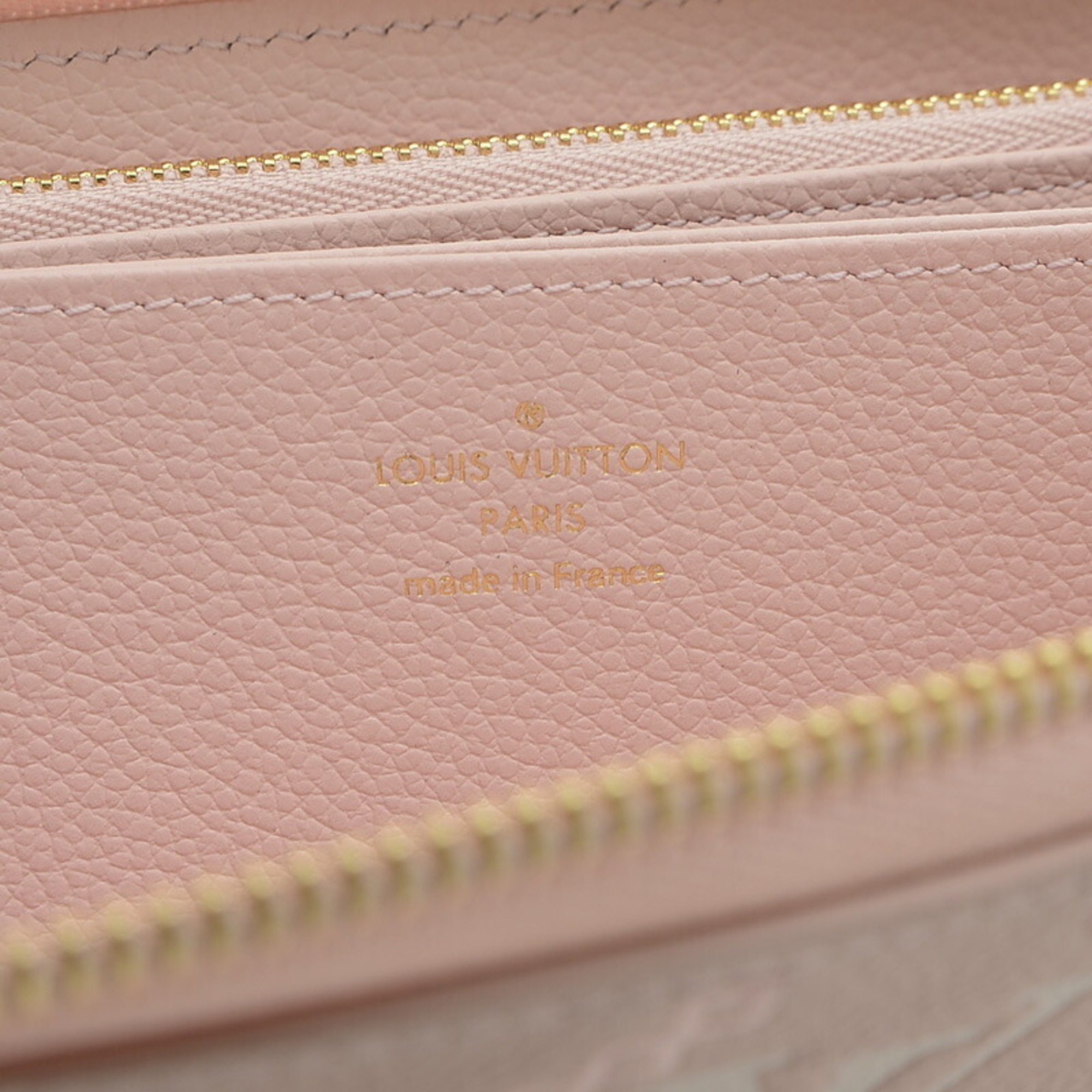 Louis Vuitton Monogram Empreinte Broderie Zippy Wallet Long Pink M81138