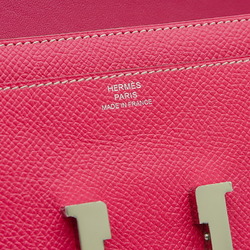 Hermes Constance Long Wallet Epson Rose Tyrian □R engraved