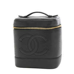 Chanel Cocomark Vanity Handbag Caviar Skin Black A01998