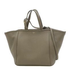 Celine Small Fold Cover 2Way Bag Leather Taupe 194073
