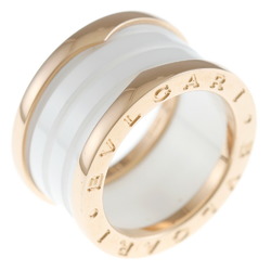 Bvlgari B Zero One B-zero.1 4 Band White Ceramic Ring No. 10 18K Women's BVLGARI