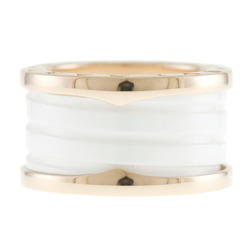 Bvlgari B Zero One B-zero.1 4 Band White Ceramic Ring No. 10 18K Women's BVLGARI