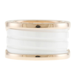 Bvlgari B Zero One B-zero.1 4 Band White Ceramic Ring No. 10 18K Women's BVLGARI