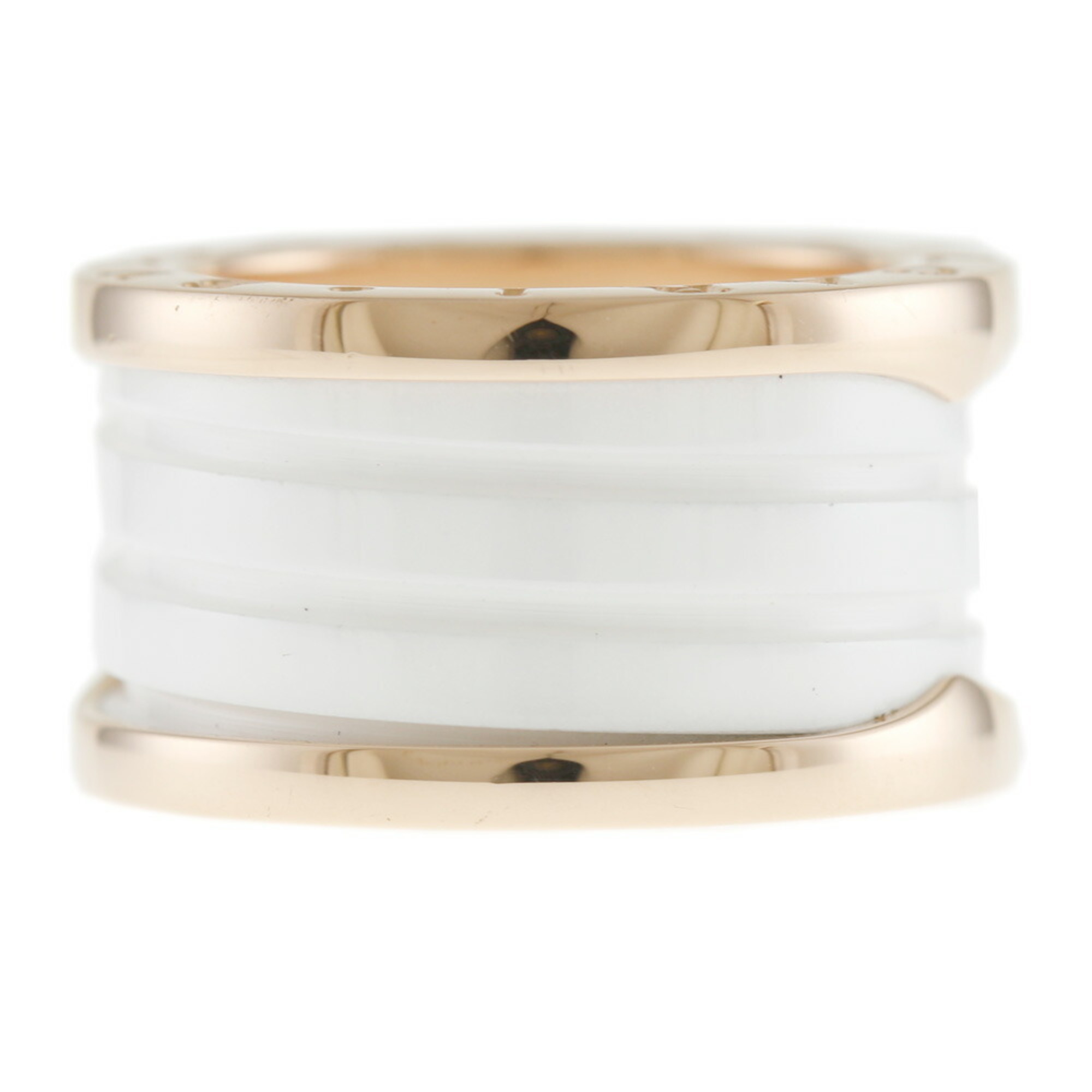 Bvlgari B Zero One B-zero.1 4 Band White Ceramic Ring No. 10 18K Women's BVLGARI