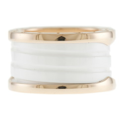 Bvlgari B Zero One B-zero.1 4 Band White Ceramic Ring No. 10 18K Women's BVLGARI