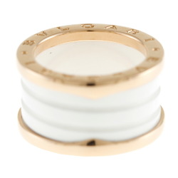 Bvlgari B Zero One B-zero.1 4 Band White Ceramic Ring No. 10 18K Women's BVLGARI