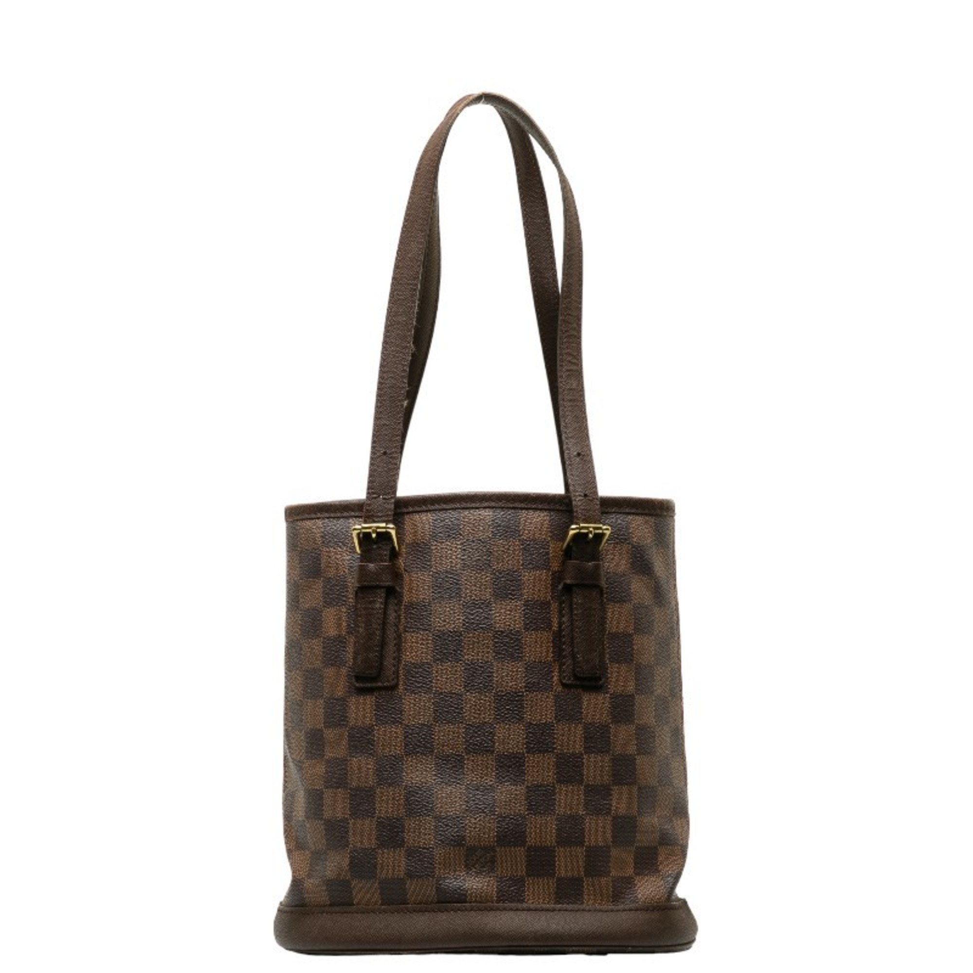 Louis Vuitton Damier Male Tote Bag Bucket N42240 Ebene Brown PVC Leather Women's LOUIS VUITTON