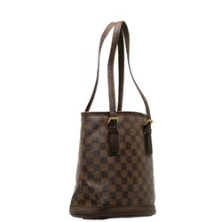 Louis Vuitton Damier Male Tote Bag Bucket N42240 Ebene Brown PVC Leather Women's LOUIS VUITTON