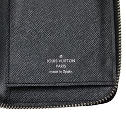 Louis Vuitton Taiga Zippy Wallet Vertical Round Long M32822 Ardoise Black Leather Ladies LOUIS VUITTON