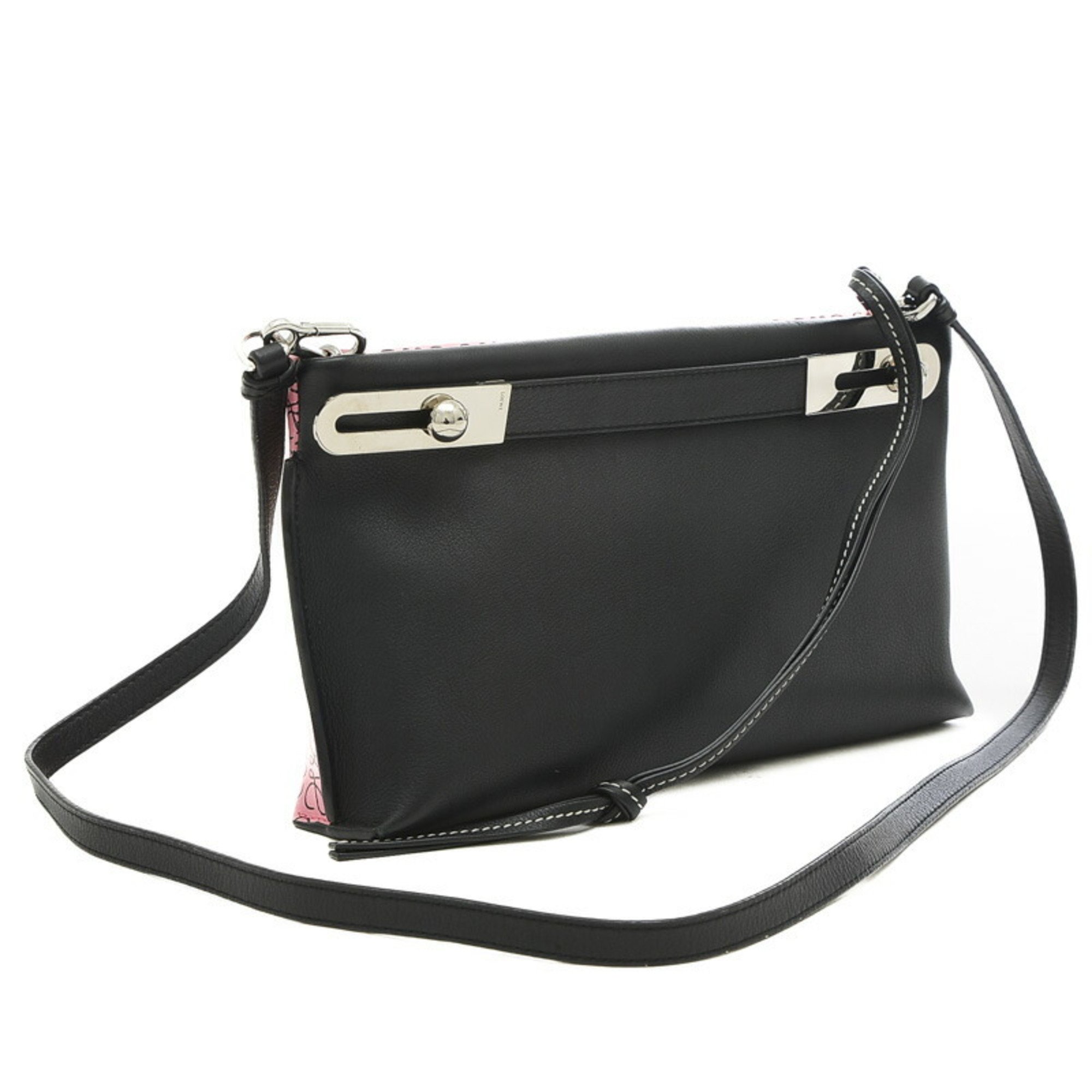 Loewe Missy Small Anagram 2Way Bag Leather Pink Black 327.54.S28