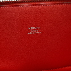 Hermes Bolide 31 Handbag Taurillon Clemence Rouge Cazac Q stamp