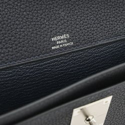 Hermes Kelly Depeche 25 Handbag Togo Blue Indigo B engraved