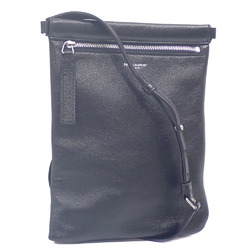 Saint Laurent Shoulder Bag Black Leather 581697 Crossbody Women Men Unisex