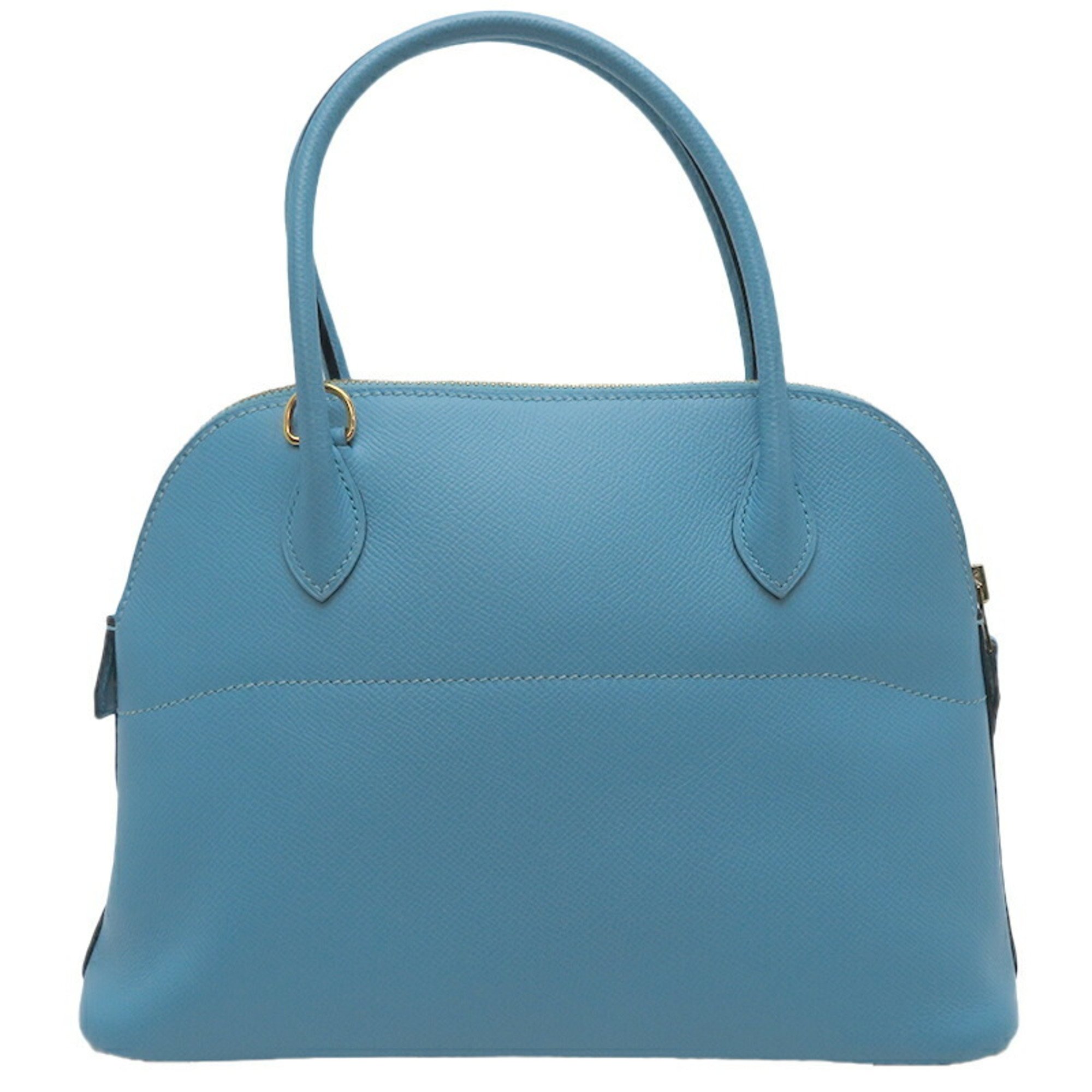 Hermes Bolide Women's Epsom Leather Handbag Blue