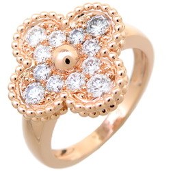 Van Cleef & Arpels #51 Alhambra Women's Ring VCARP2R451 750 Pink Gold No. 10.5