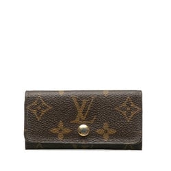 Louis Vuitton Monogram Multicle 4 Quadruple Key Case M62631 Brown PVC Leather Ladies LOUIS VUITTON