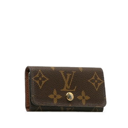 Louis Vuitton Monogram Multicle 4 Quadruple Key Case M62631 Brown PVC Leather Ladies LOUIS VUITTON