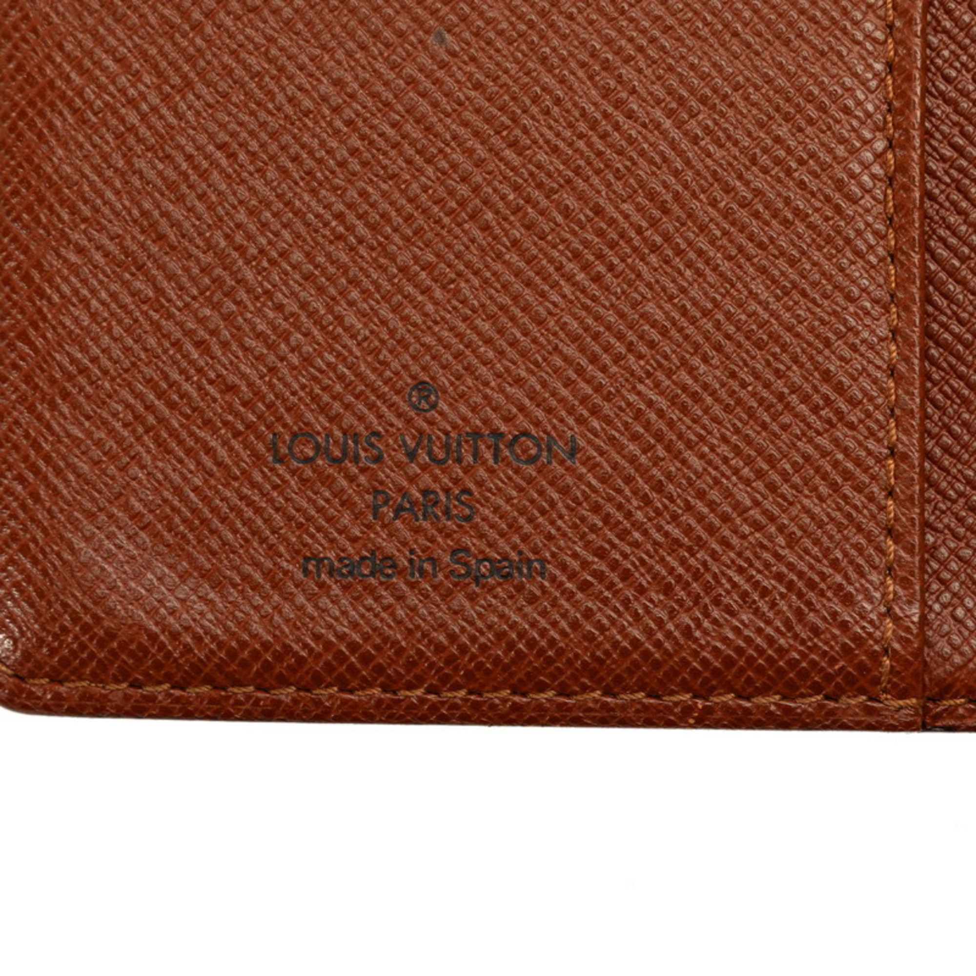 Louis Vuitton Monogram Agenda PM Notebook Cover R20005 Brown PVC Leather Women's LOUIS VUITTON