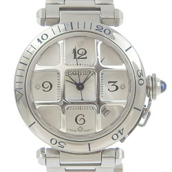 Cartier CARTIER Pasha grid watch W31040H3 stainless steel silver automatic winding white dial men's