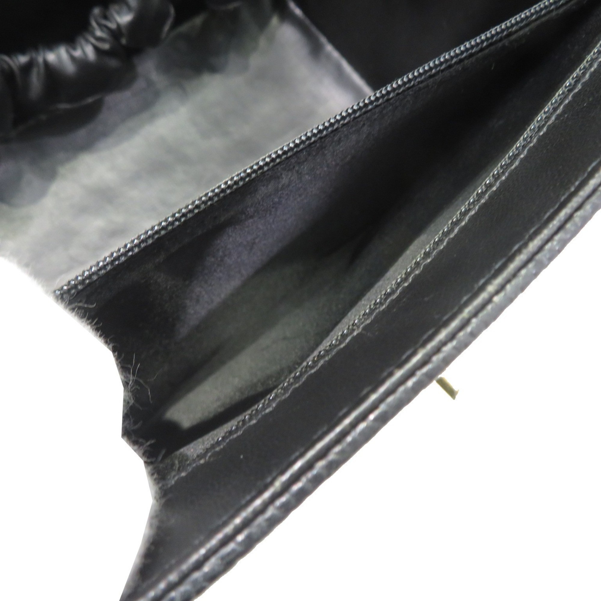 CHANEL Circle Coco Mark 2way Shoulder Vanity Bag Handbag Black Caviar Skin Ladies Men's