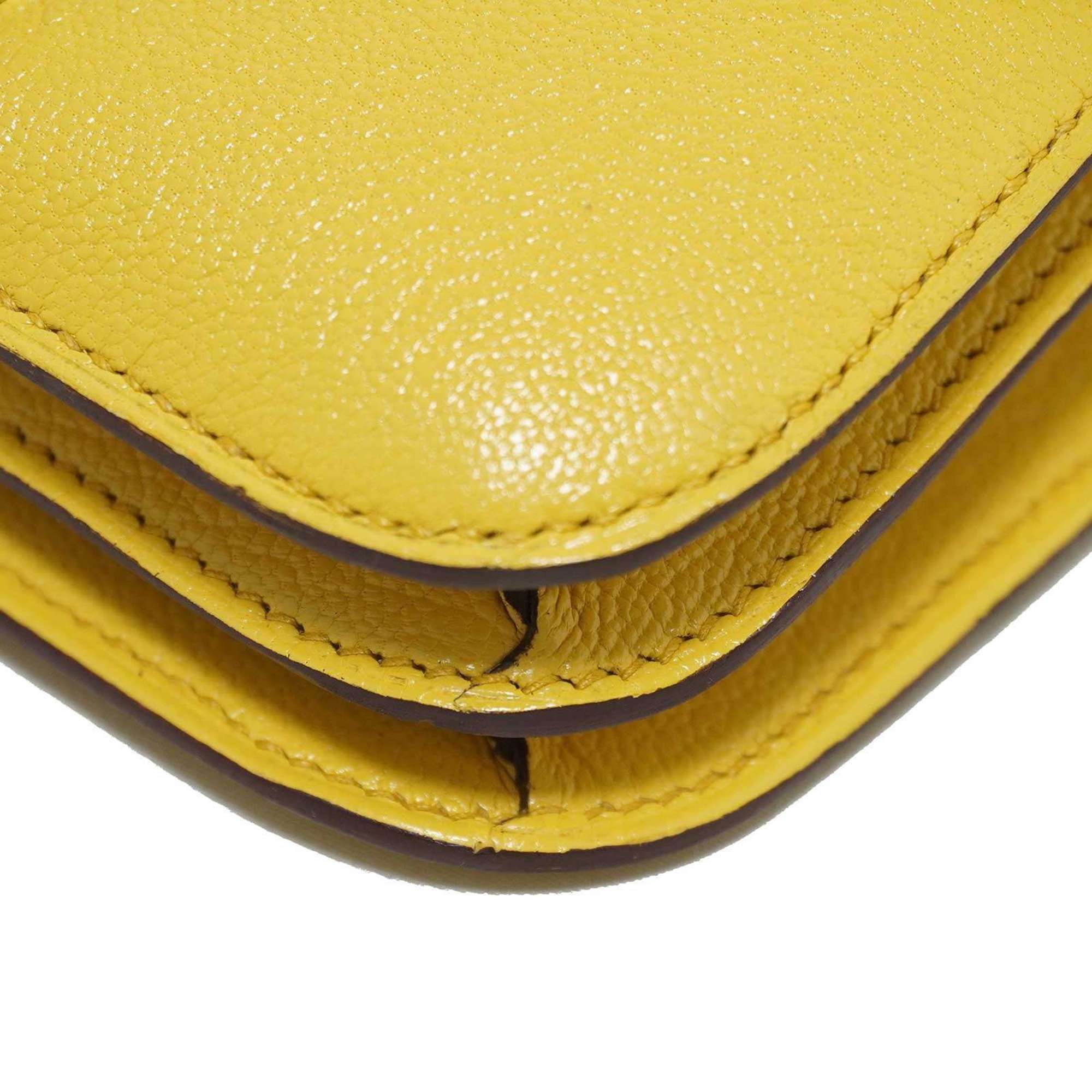 HERMES Constance Handbag Shoulder Bag Sun SV Hardware Chevre B Engraved Ladies Men's