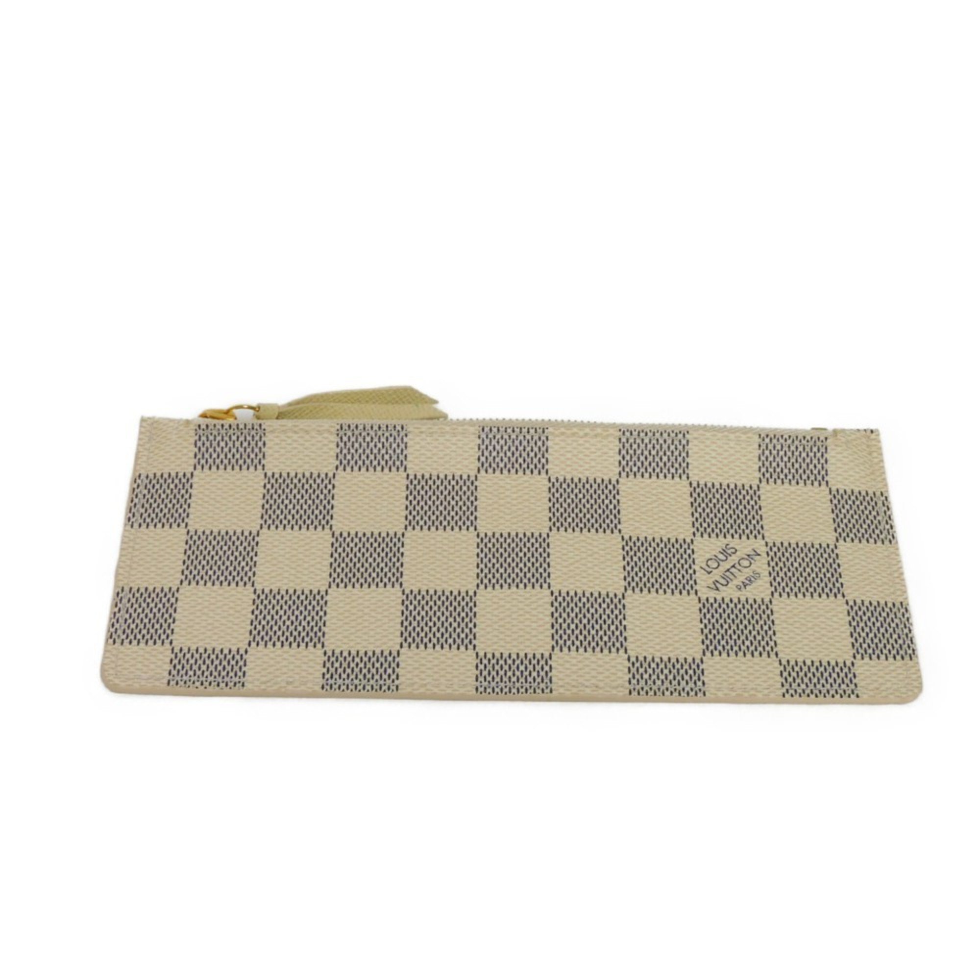 LOUIS VUITTON Trifold Wallet Portefeuille Josephine White Checkered Pattern Damier Azur Ivory N63545 Men's Women's Bill Purse