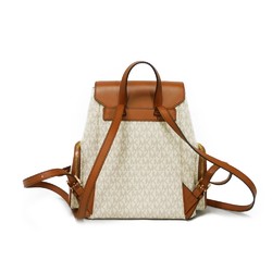 Michael Kors Rucksack Backpack JET SET ITEM Chain Medium Vanilla White Brown MK 35T1GTTB6B Women's Bag