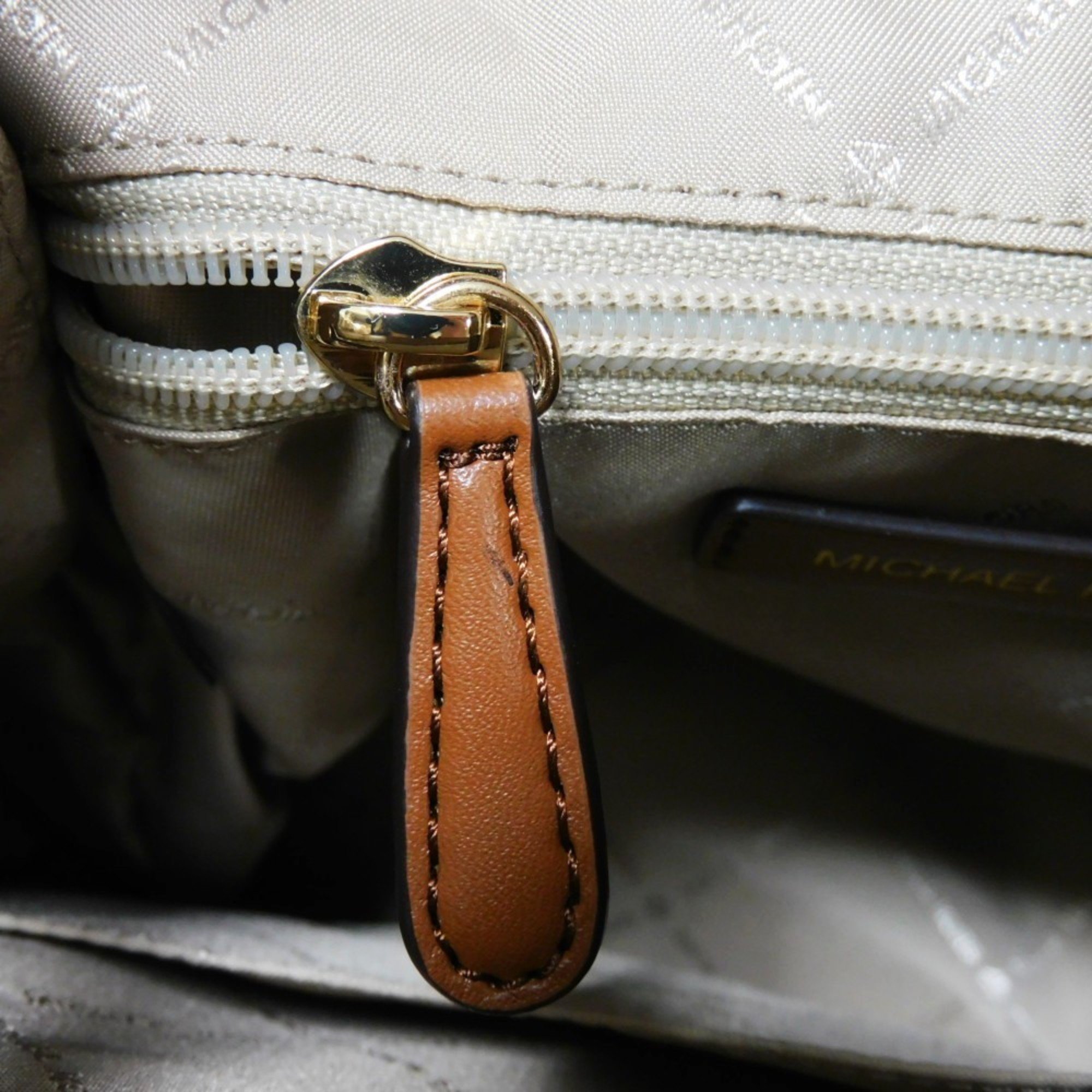 Michael Kors Rucksack Backpack JET SET ITEM Chain Medium Vanilla White Brown MK 35T1GTTB6B Women's Bag