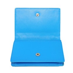 Bottega Veneta BOTTEGAVENETA Card Case Holder Nappa Calf Blue Snap Button Bifold Maxi Intrecciato 593115 VCPP3 4611 Men's