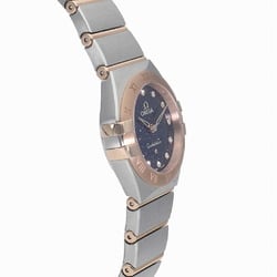 Omega Constellation Quartz 25mm Blue Aventurine x 12P Diamond 131.20.25.60.53.002 Women's Watch O4139
