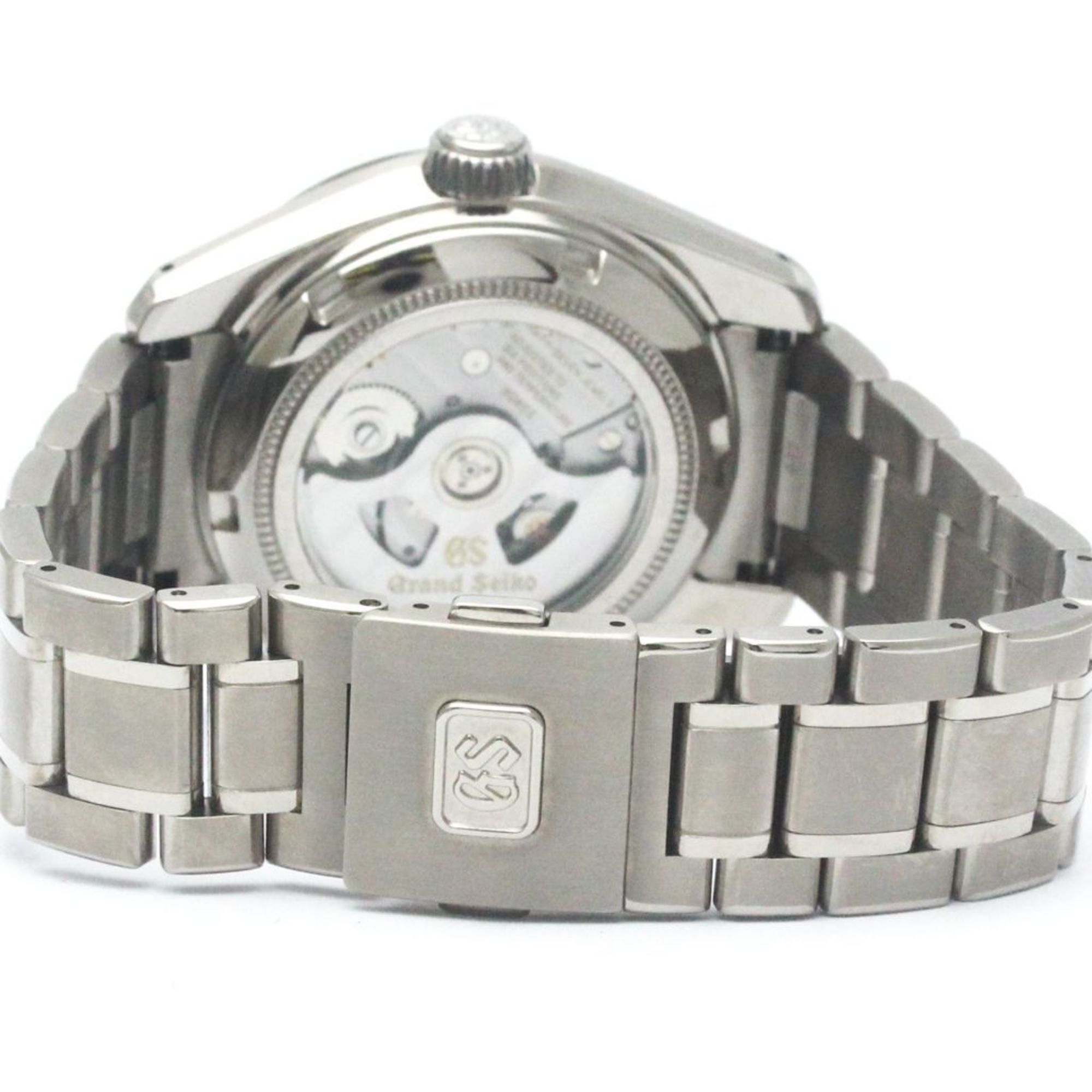 Polished GRAND SEIKO Hi-Beat 36000 GMT SBGJ011 Steel Watch 9S86-00A0 BF568958