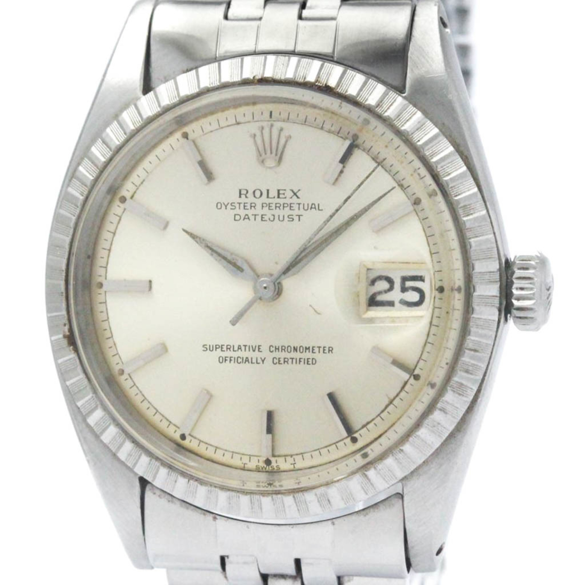 Vintage ROLEX Datejust 1603 Stainless Steel Automatic Mens Watch BF568950