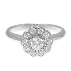 Tiffany Enchant Flower Ring Platinum Fashion Diamond Band Ring Silver
