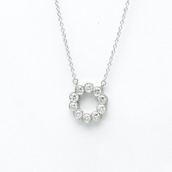 Tiffany Jazz Open Circle Necklace Platinum Diamond Men,Women Fashion Pendant Necklace (Silver)