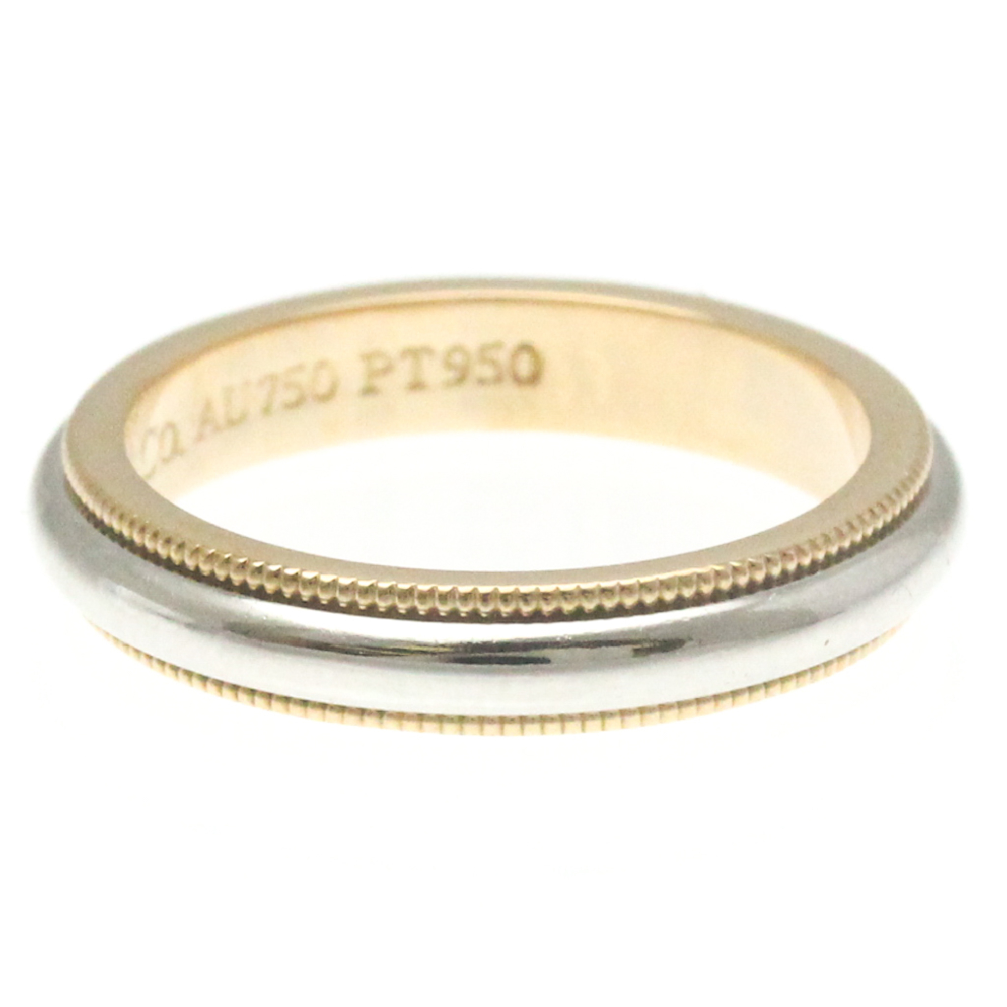 Tiffany Classic Milgrain Ring Pink Gold (18K),Platinum Fashion No Stone Band Ring Gold,Silver