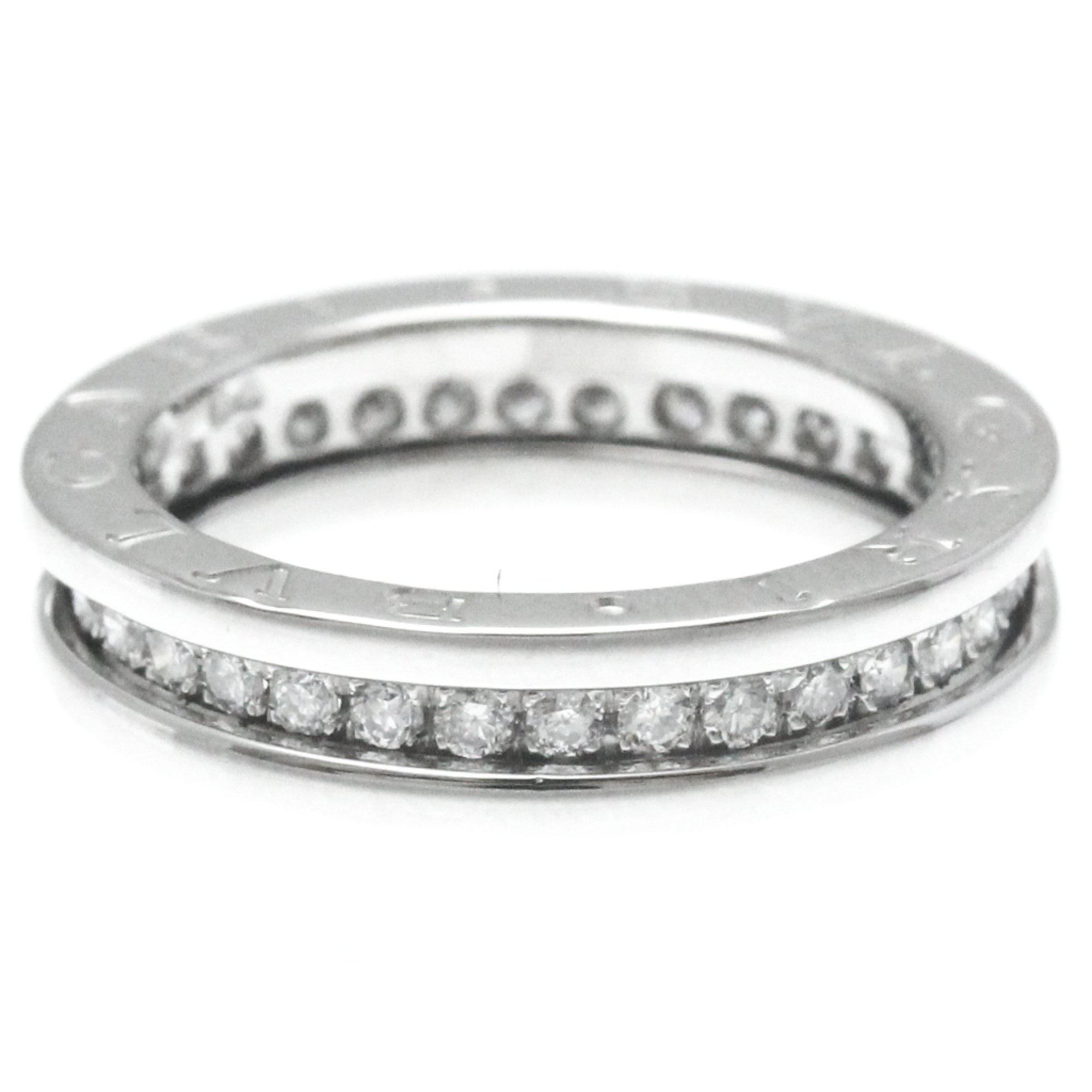Bvlgari B.zero1 White Gold (18K) Fashion Diamond Band Ring Silver